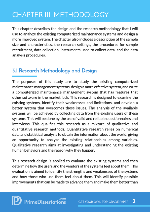 writing the methodology chapter of a qualitative study